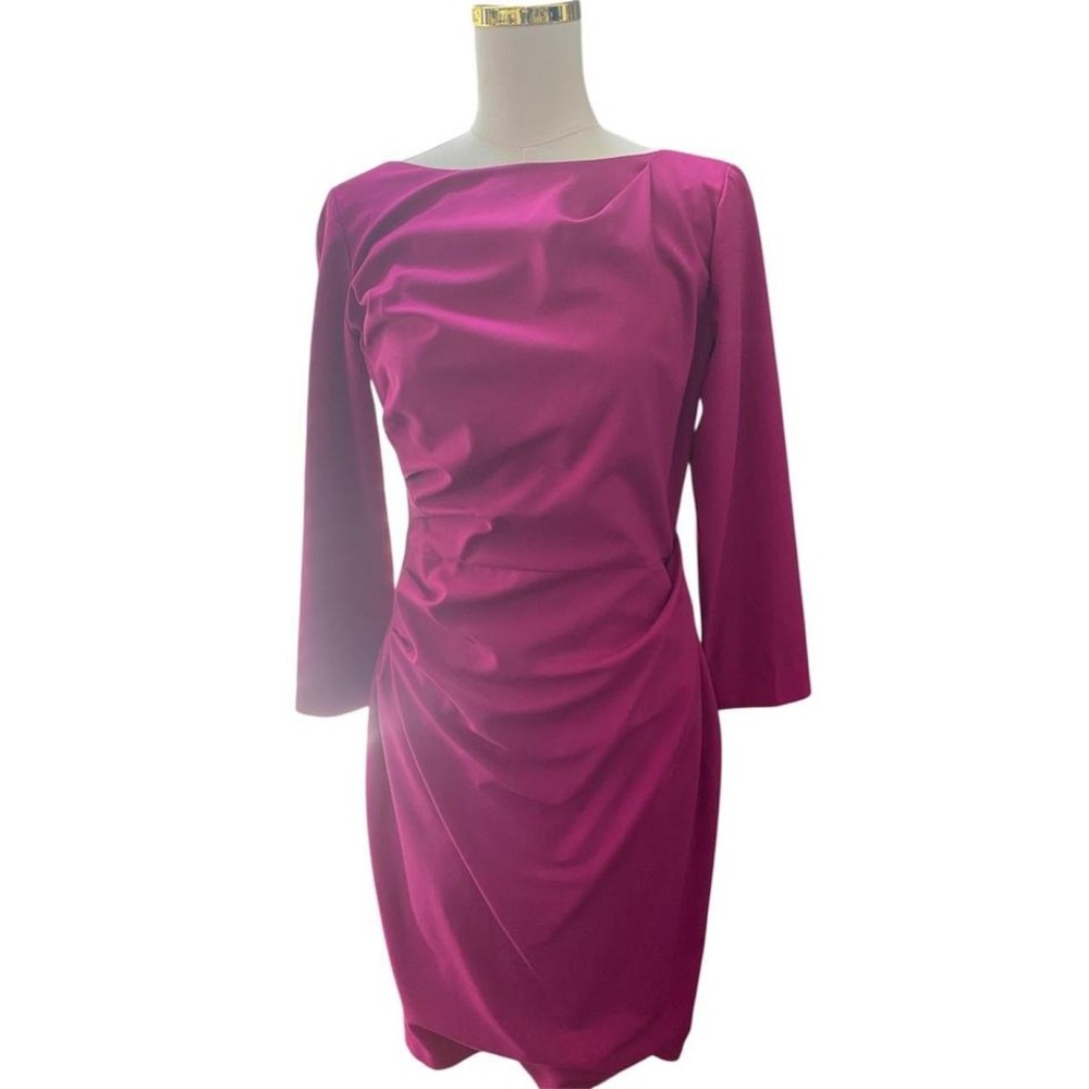 NWT Rachel Roy‎ Magenta Ruched Cocktail Dress – Size 8 Neiman Marcus